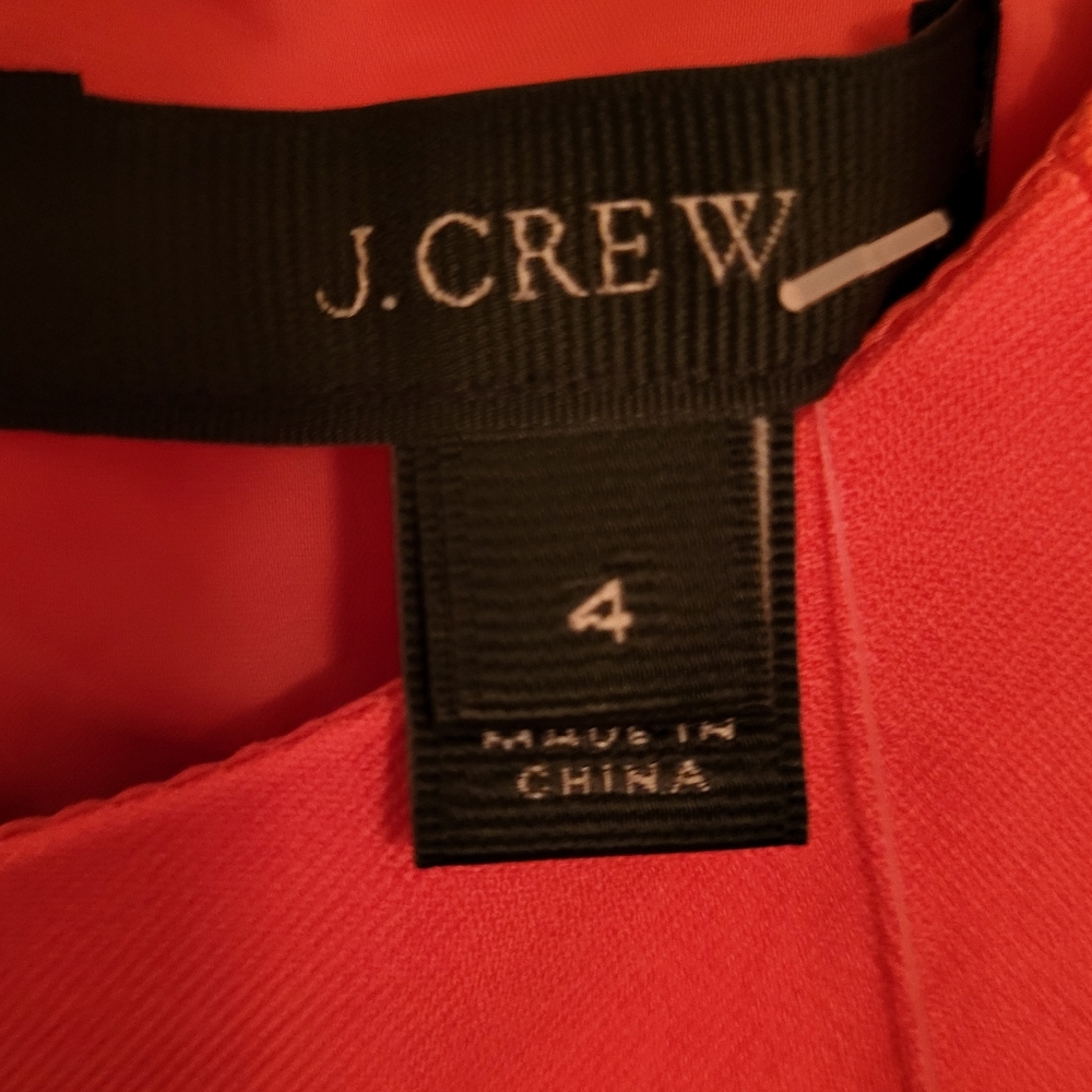 J.Crew dress linen orange size 4nwt - Picture 4 of 16